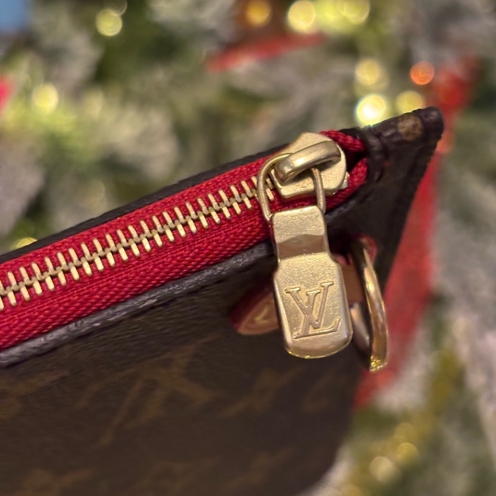 Louis Vuitton LV Brown Monogram Neverfull Zippered Pouch Clutch NEW - Picture 4 of 10